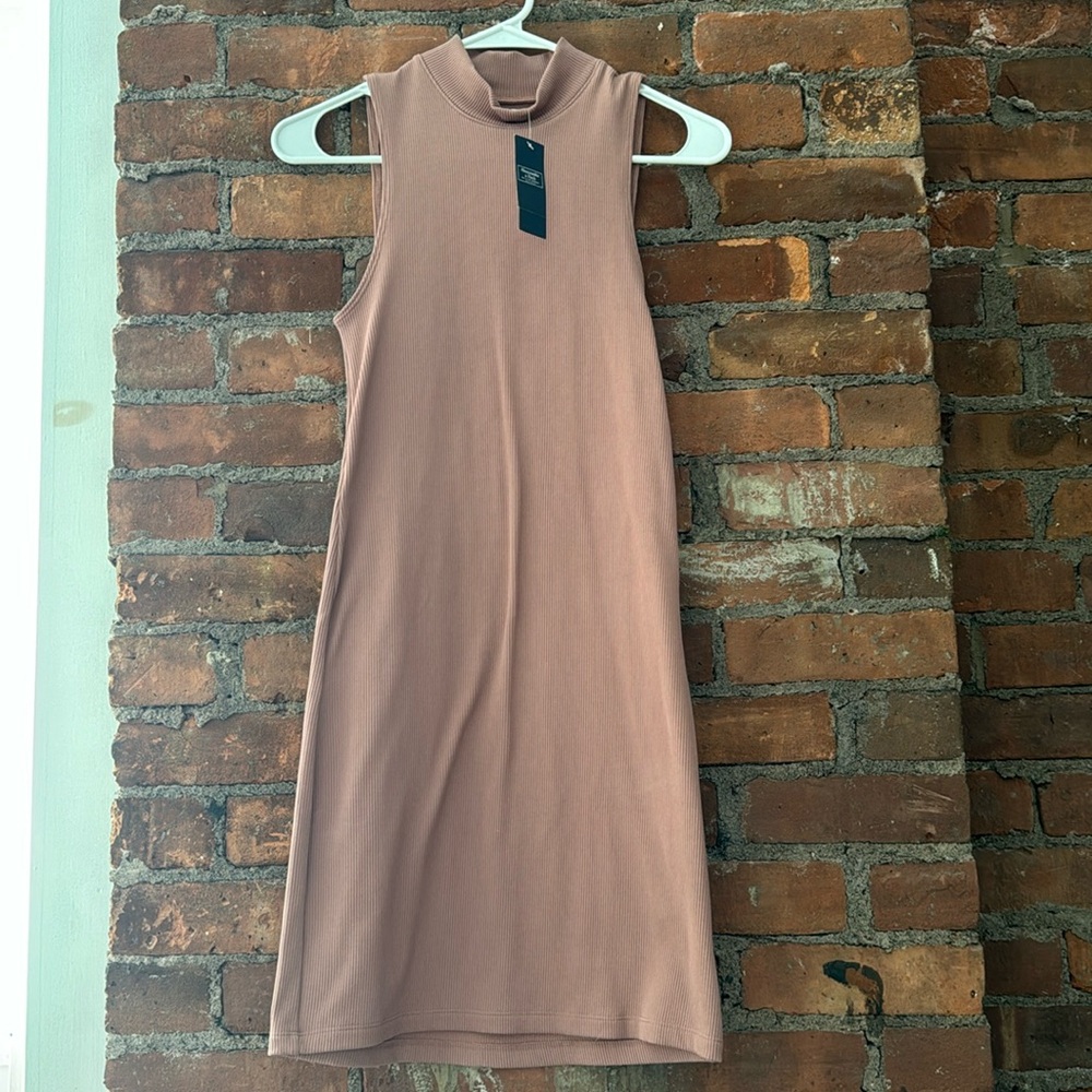 A&F bodycon smocked neck dress
